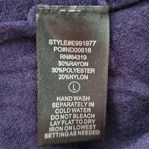 NEW Devotion By Cyrus Blue Cold Shoulder Sweater - Picture 3 of 4